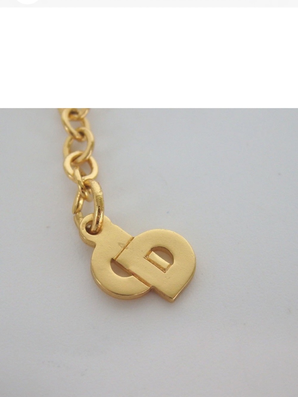 Christian Dior CD Unisex Gold Necklace - Picture 8 of 10
